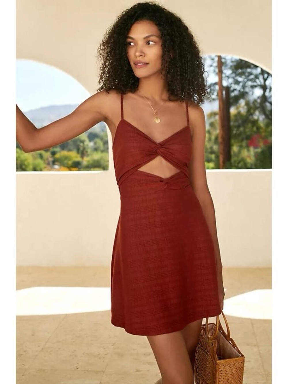 NWT Anthropologie‎ Strappy Cutout Mini Dress Size M